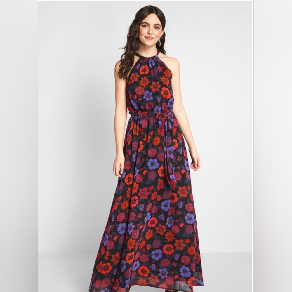 Dark Floral Maxi Dress